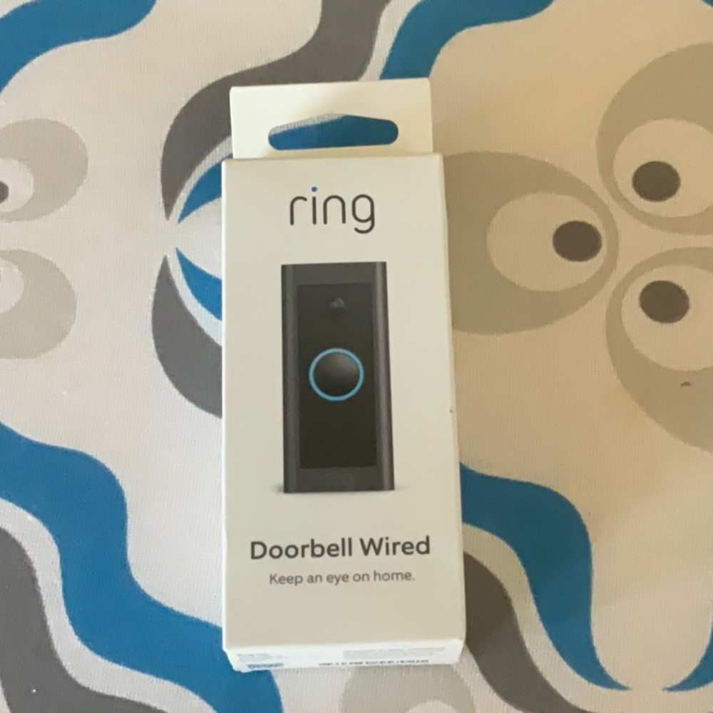 RING WIRED VIDEO DOORBELL BLACK NIB